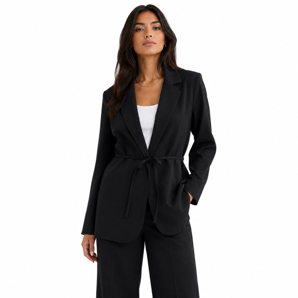 Athleta‎ Endless Blazer 12 Tie Waist Tech Jacket Career Wrinkle Resistant